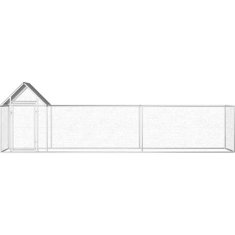 Maison Exclusive - Hühnerstall 5x1x1,5 m Verzinkter Stahl (1/5)