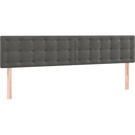 Maison Exclusive - Kopfteile Dunkelgrau 160x5x78/88 cm Samt