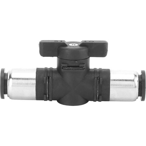 Coupleur d'air noir, vanne de commande manuelle, outil de connexion rapide à double extrémité (BUC-10) (1/5)