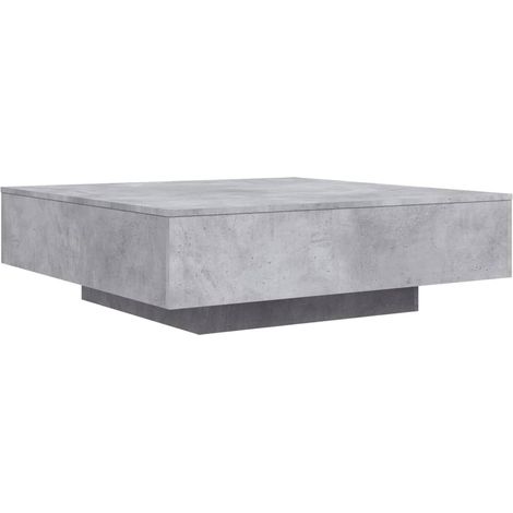 Tavolino da caffè dal design moderno e contemporaneo 100 x 100 x 31 cm in legno ingegnerizzato grigio DEC039222