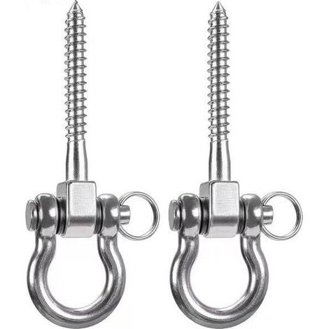 Lot de 2 Kit Hamac Ultra Résistant aux Sangles Lourde Suspension 150CM avec D-Ring - Deux Crochets Mousquetons - Charge Max 500KG - Sangles Terylene 100% Non-Extensible - Adapté aux Hamac (1/5)