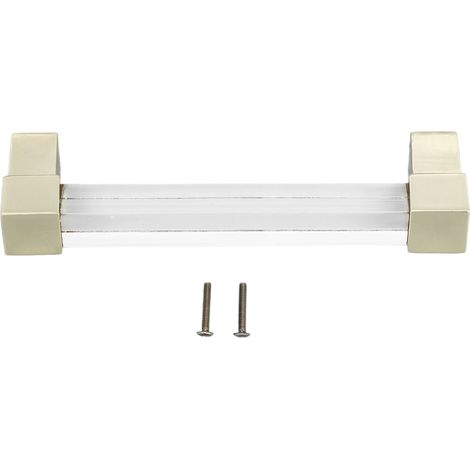 Poignées de Tiroir en Cristal, Poignées de Tiroir en Acrylique Poignées de Tiroir en Cristal à un Trou pour Armoires de Cuisine Accessoires de Quincaillerie de Placard de(Pas de trou 128 or)