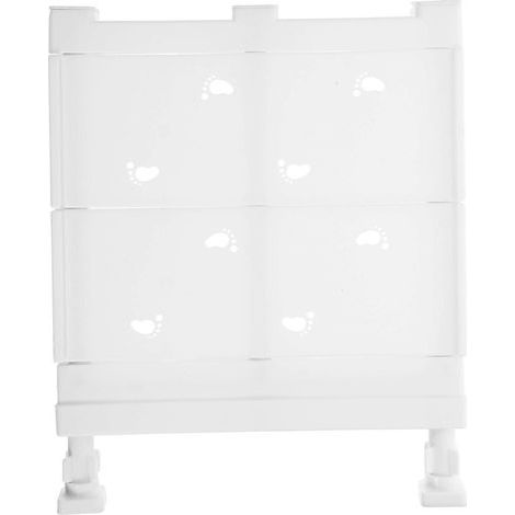 Unterteiltes Aufbewahrungsregal für den Kleiderschrank, ausziehbares, nagelfreies Regal – 30,00 x 24,00 x 3,00 cm – Weiß (1/4)