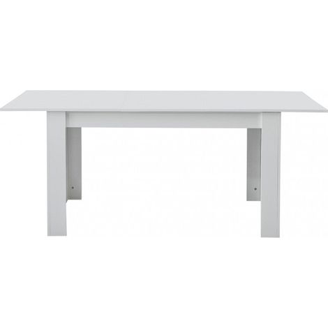 Tavolo rettangolare allungabile in MDF 90x140/190xH78 cm per sala da pranzo Emmet -  Bianco