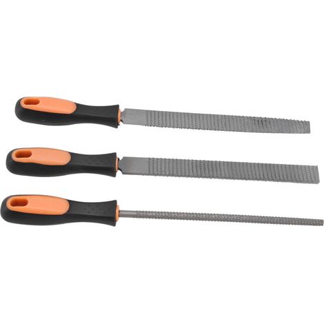 Râpe à bois, 3 pièces, dents grossières, demi-rond, plat, Kit d'outils à main pour le travail du bois (1/5)