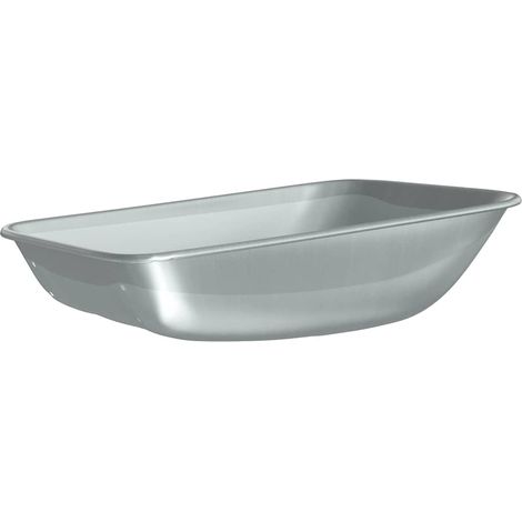 vidaXL Wheelbarrow Tray Replacement Silver 80 x 60 x 25 cm Steel