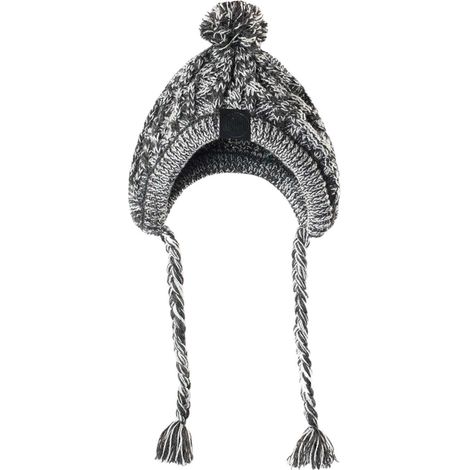 Chapeau Chien Hiver - Tricot Acrylique Tressé - Pour Chien - Circonférence Tête 33-61 cm - Gris - 1 Pièce