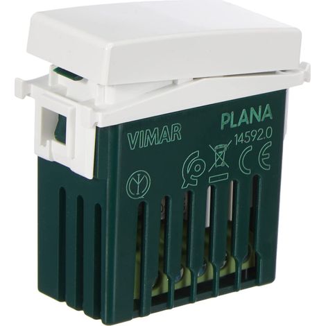 Vimar 14592 Plana Deviatore connesso VIEW Wireless con uscita a relè, per lampade, trasformatori e controllo remoto con doppia tecnologia Bluetooth 5.0 e Zigbee 3.0 (1/3)