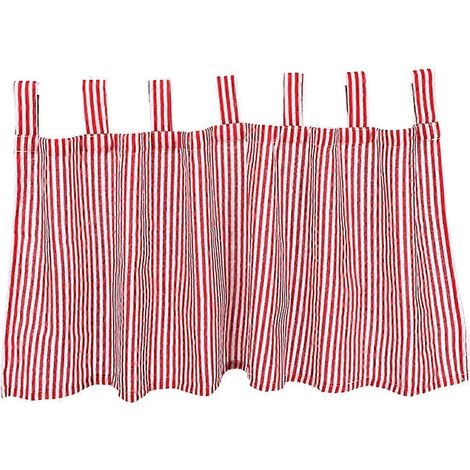 Cantonnière de fenêtre 52 x 18 pouces avec œillets et fourreau pour tringle, demi-rideau pour cuisine ou balcon (1/5)