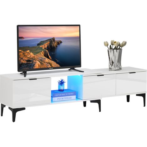 TV Stand Cabinet, 120 x 35x 40cmTV Table Unit with Storage Space and Cable Management (1/5)