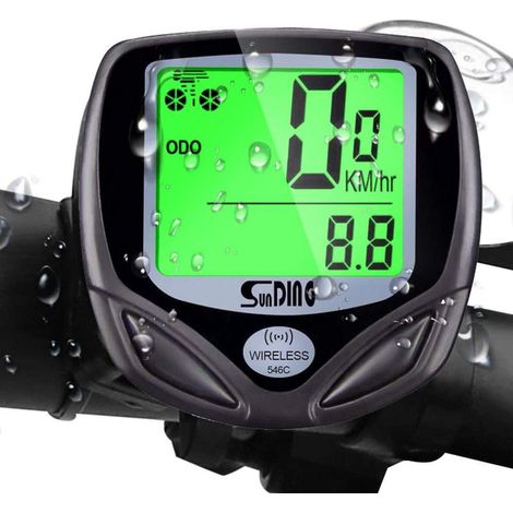 CYCLOTECH Cuentakilómetros y velocímetro inalámbricos con pantalla LCD, ciclocomputador resistente al agua para bicicletas de carretera y de montaña. (1/5)