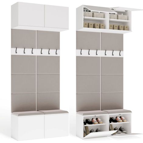 HAGA II 2W - 2x Barra De Armario - estantes - 100x35x238 cm - BLANCO (1/5)