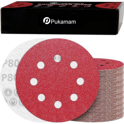 Schleifpapier 125mm Klett 80 Körnung Exzenterschleifer P80 (1/5)