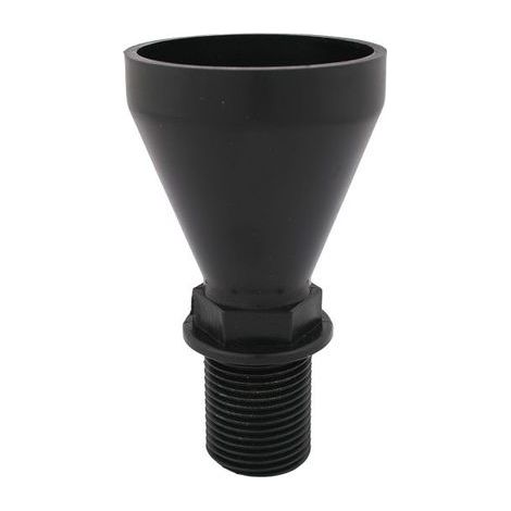 JS ABLAUFTRICHTER EINFACH AG3/4",POM SCHWARZ (1/2)