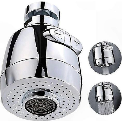 Verstellbarer 2-Funktions-Wasserhahn, 360° schwenkbar, für Küche und Bad, mit flexiblem Luftsprudler (1/5)