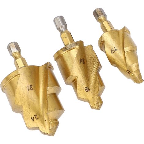 Forets de levage de conduites d'eau, alésage robuste, outil de réparation et d'expansion de tuyaux PPR avec butée rotative, tige hexagonale de 1/4 po (1/5)