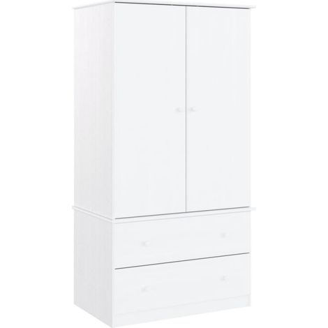 Garde-robe ALTA blanc 90x55x170 bois massif de pin (1/5)