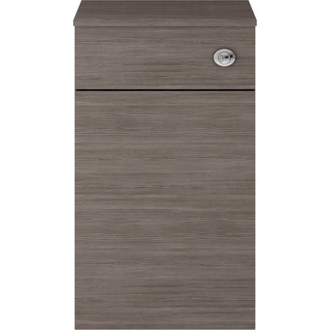 Nuie Athena Back to Wall WC Toilet Unit 500mm Wide - Anthracite Woodgrain (1/4)