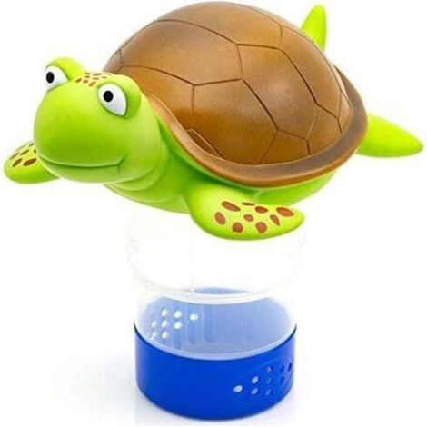 Hochwertiger schwimmender Chlor-Spender für Haustiere, geeignet für chemische Tabletten, kompatibel mit 7,6 cm Tabletten, Bromhalter (Schildkröte) (1/5)