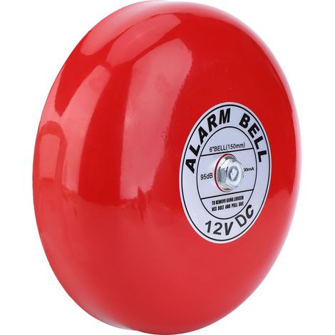 CB-6B 95 dB Sonnette d'alarme électrique ronde en métal pour école, maison, usine, alarme de sécurité 12 V CC (1/5)