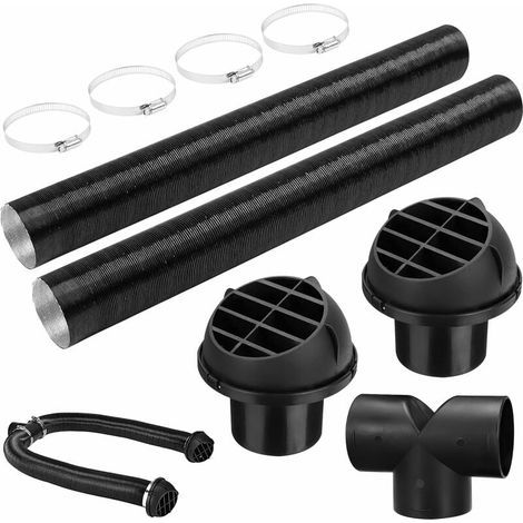 Tuyau de Chauffage de Voiture de 75 mm, Tuyau Chauffant, Tube de Chauffage de Stationnement, Tuyau D'échappement D'air Chaud en T (1/4)