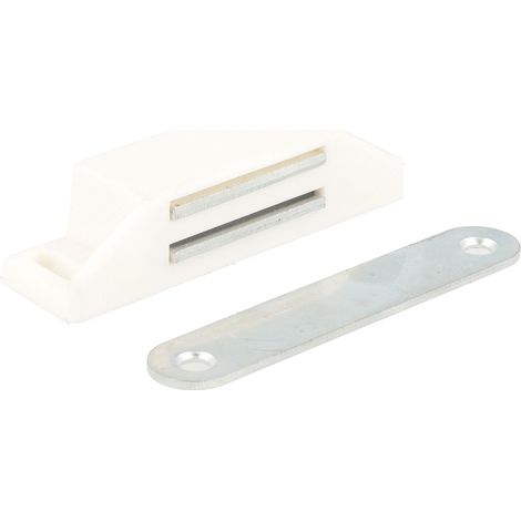 Chiusure magnetiche bianche da applicare forza 8 kg. 2 pz.