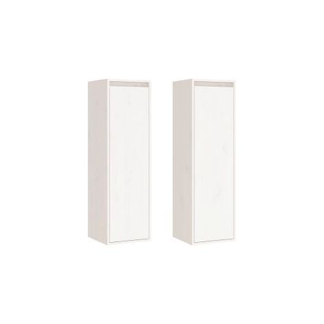 Armoires murales 2 pcs Blanc 30x30x100 Bois de pin massif (1/5)