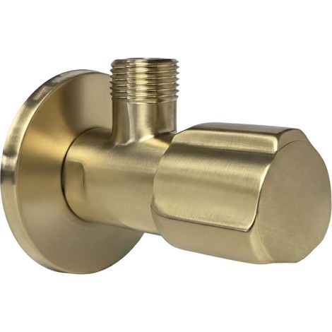 Rea Válvula De Escuadra 02 1/2" X 3/8" Brush Gold