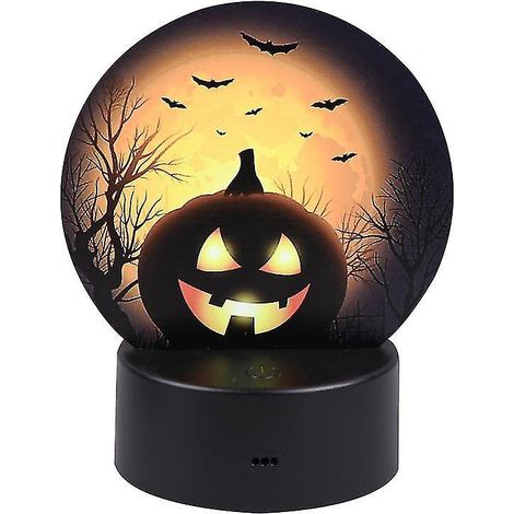 1 lampe LED citrouille pour décorations d'Halloween