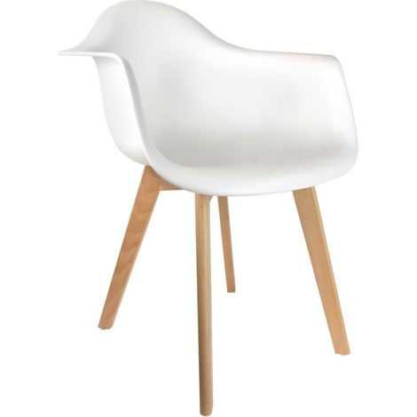Fauteuil scandinave pour enfant coloris blanc (1/5)