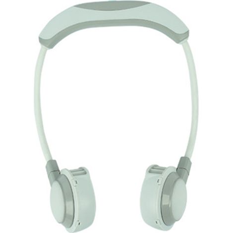 1 Ventilateur de cou sans pales, double tête flexible 360°, 3 vitesses, rechargeable USB, pour sport et voyage (1/5)