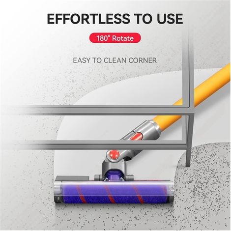 Cabezal de cepillo de rodillo suave. Compatible con las aspiradoras escoba inalámbricas Dyson V7, V8, V10, V11, SV12 y V15. Incluye accesorios de montaje para suelos de madera. (1/4)