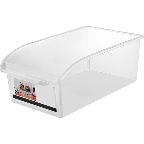 Bac de rangement transparent en plastique pour réfrigérateur, tiroir de rangement style congélateur, boîte de conservation de la fraîcheur, 1 pièce (1/4)