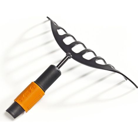 Fiskars Rastrello per roseti con 10 denti, Testa di attrezzo, Larghezza: 24,5 cm, Denti in acciaio temprato, Nero/Bianco, QuikFit, 1000651 (1/4)