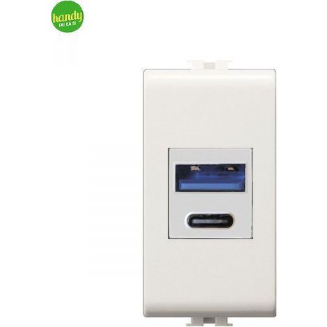 Alimentatore USB da incasso A/C Easy Elettrocanali aggancio Keystone