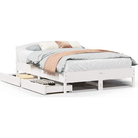 Maison Exclusive - Letto senza Materasso Bianco 120x200 cm Legno Massello di Pino