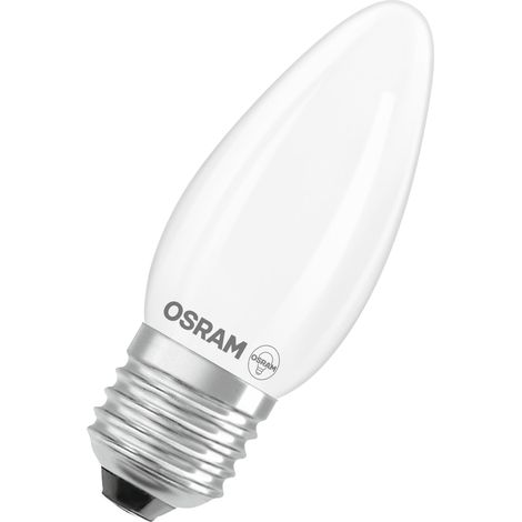 OSRAM Lampe LED  forme étoile bougie B40 filament, 4000 K blanc neutre, 3,4 W, E27, dépolie, 470 lm, 15 000 h, pour lustres, luminaires décoratifs