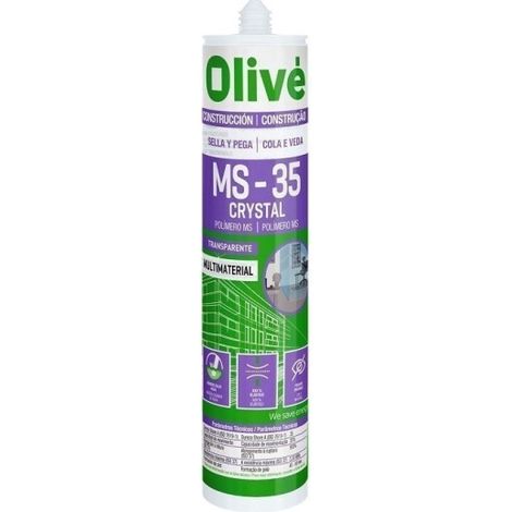 Adhesivo sellador cristal polimero olive 300 ml (1/3)