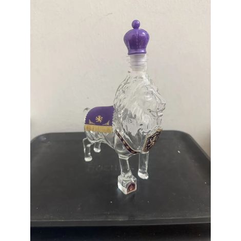 Carafe à whisky en verre en forme de lion royal, bouchon couronne original, décoration pour bar à domicile, cadeau (1/5)