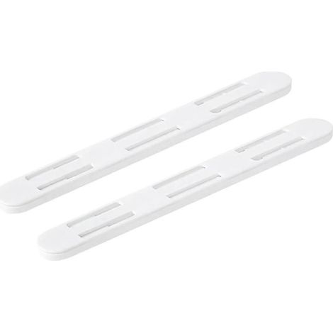 Rails de tiroir blancs coulissants - Lot de 2 pour cuisine, chambre, dressing - Compatibles avec les poubelles et paniers (1/5)