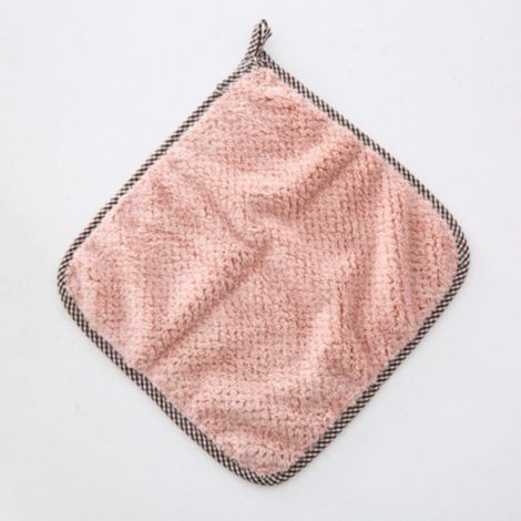 10pcs torchon de cuisine, torchon de cuisine, essuie-mains, lavable, écologique, super absorbant, réversible à usage multiple (viande rose)