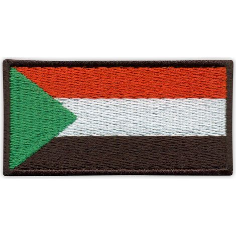 Aufnäher mit sudanesischer Flagge – zum Aufnähen – gestickter Aufnäher/Abzeichen/Emblem