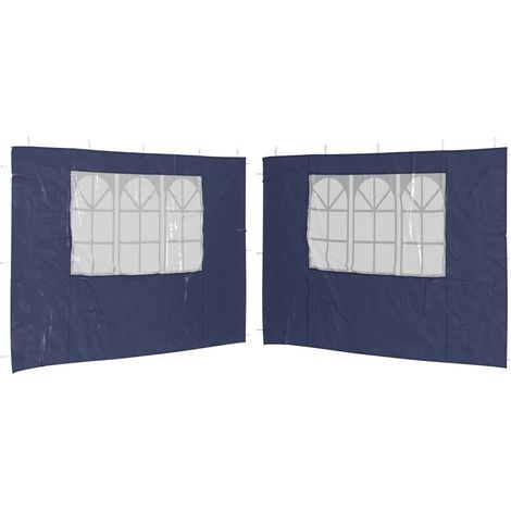 Paredes de carpa para fiestas con ventana 2 uds PE azul vidaXL (1/5)