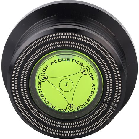 Plateau Tourne-disque 50/60 Hz avec Niveau à Bulle et Pince de Stabilisation Noir pour Disques Vinyle LP (1/5)