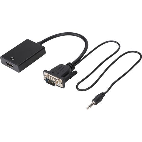 Câble Adaptateur VGA HDMI avec Son pour Moniteur PC Projection TV Haute Définition (1/3)