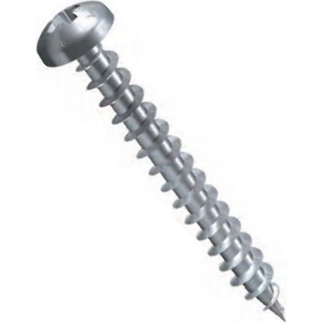 Vis à bois aggloméré tête cylindrique empreinte Pozidriv acier zingué blanc entièrement filetées 5x20 boîte 500 - VISWOOD (1/3)