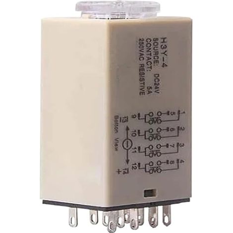 1 unité de relais temporisé H3Y-4 DC12 24V à 14 broches avec (1/5)