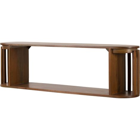 Wandregal Akazie 120x25x35 natur lackiert MADRID 98