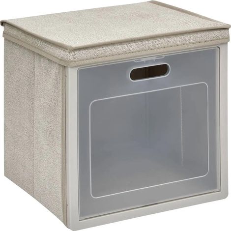 Cube de Rangement 1 Case "Cube'n Door" 30x30cm Beige (1/4)