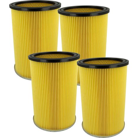 vhbw 4x Faltenfilter Ersatz für Thomas 195118, 787115 für Staubsauger - Patronenfilter, Gelb Schwarz